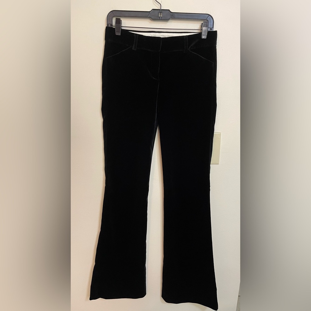 Theory Women’s Velvet Flare Casual Dress Black Trousers Pant Size 2.